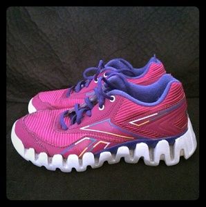 Girls Size One Ziglite Reebok running shoes!